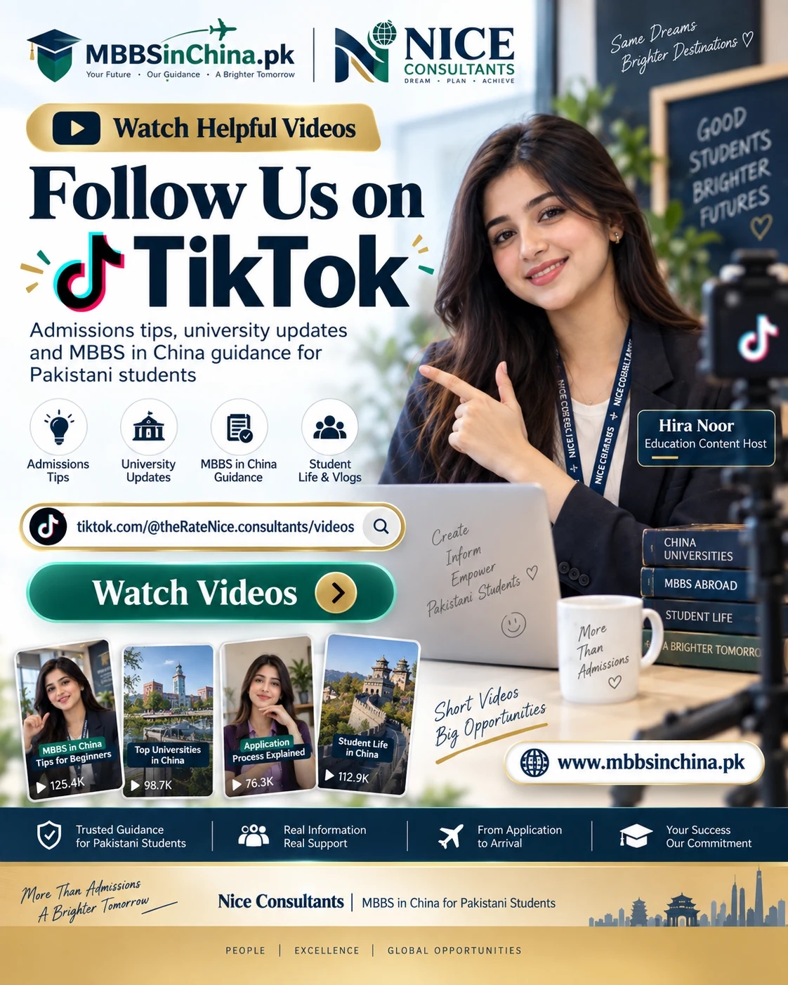 Nice Consultants MBBS in China admissions videos on TikTok
