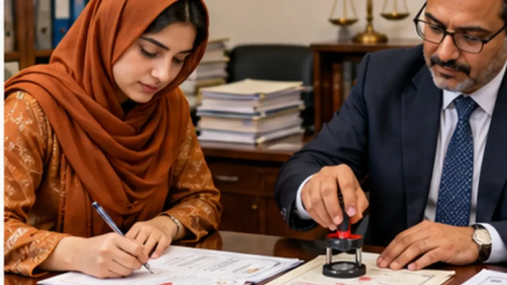 Pakistani applicant notarising academic documents