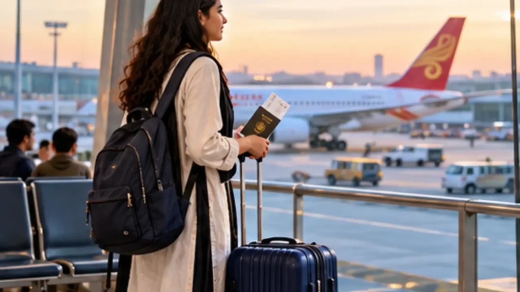 Pakistani student preparing for travel to China