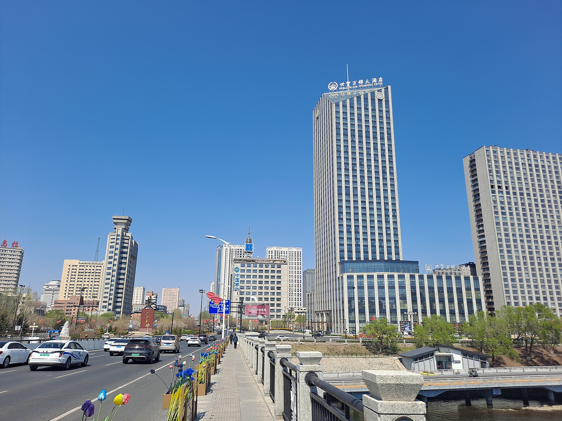 Jilin City view near Jilin Bridge, the city where Beihua University is located