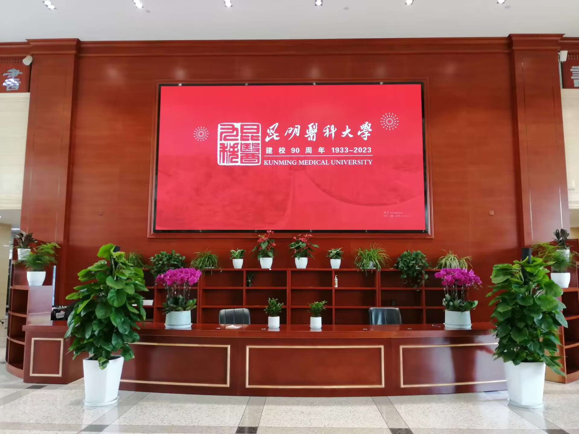 Reception area inside Kunming Medical University Library