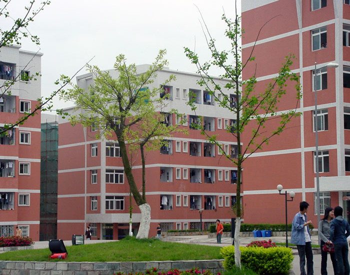 Campus Dormitory Walkway at North Sichuan Medical University