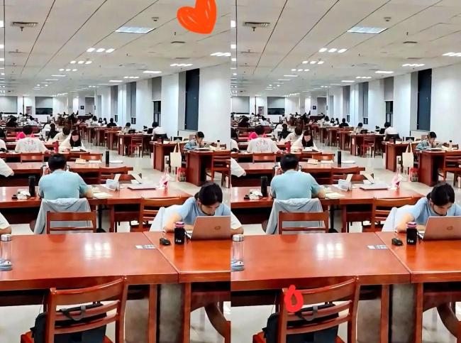 Late-Night Study Marathon at Wuhan University Library